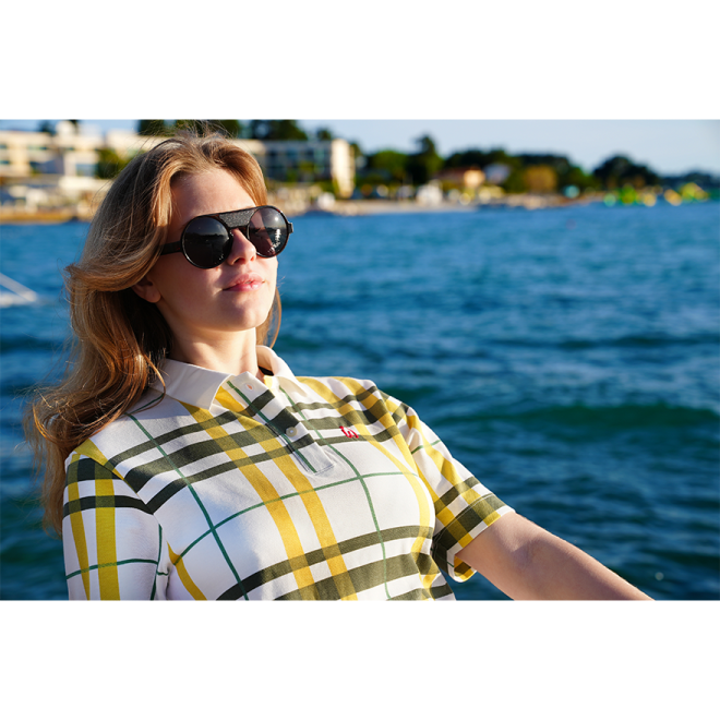 Robe polo à carreaux en coton bio ilia