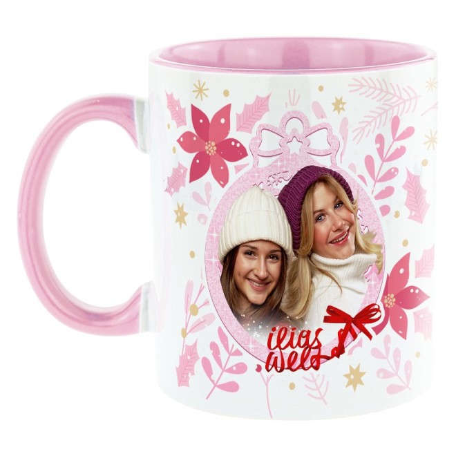 Magie d'hiver avec Ilia et Arwen Tasse bicolore rose