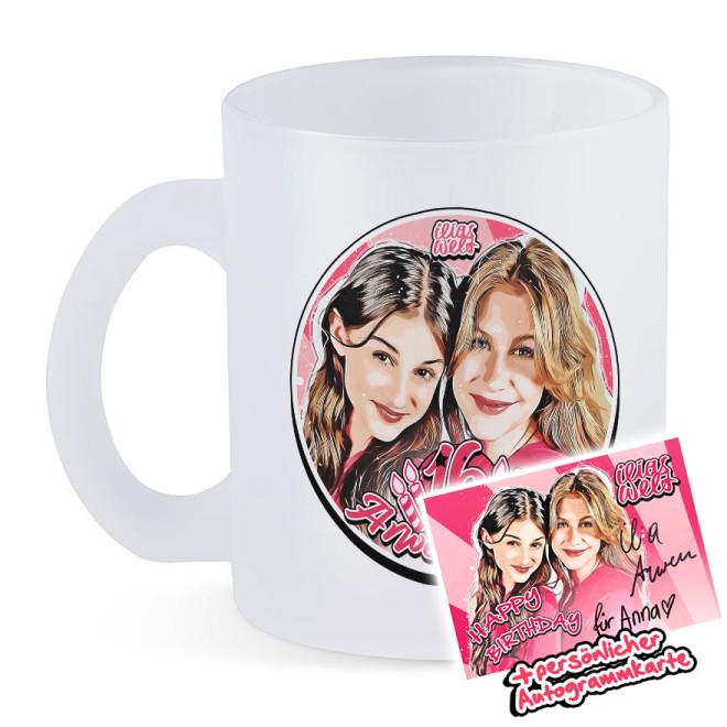Happy Birthday 16e anniversaire Mug verre SATIN