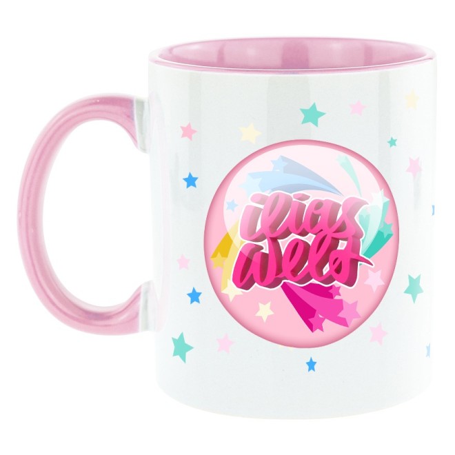 Ilias Welt BUTTON Bi-Color Tasse rose