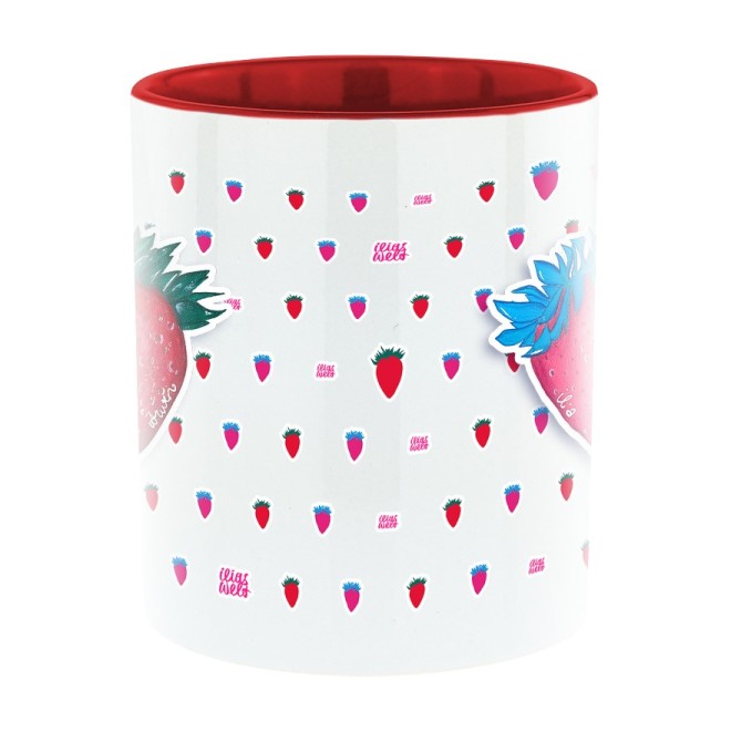 Ilias World Strawberries Bi-Color Cup red