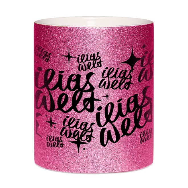 Ilias GLITZERwelt glitter mug pink glitter