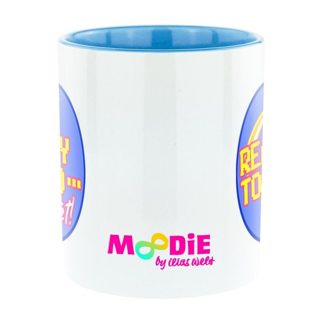 PRONTO A PARTIRE... Ora! Tazza bicolore blu chiaro