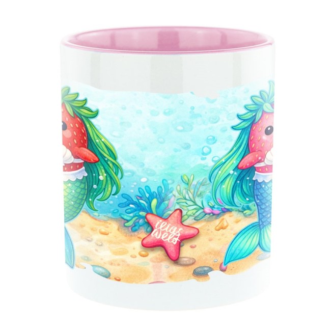 Tazza bicolore Strawberry Mermaids rosa