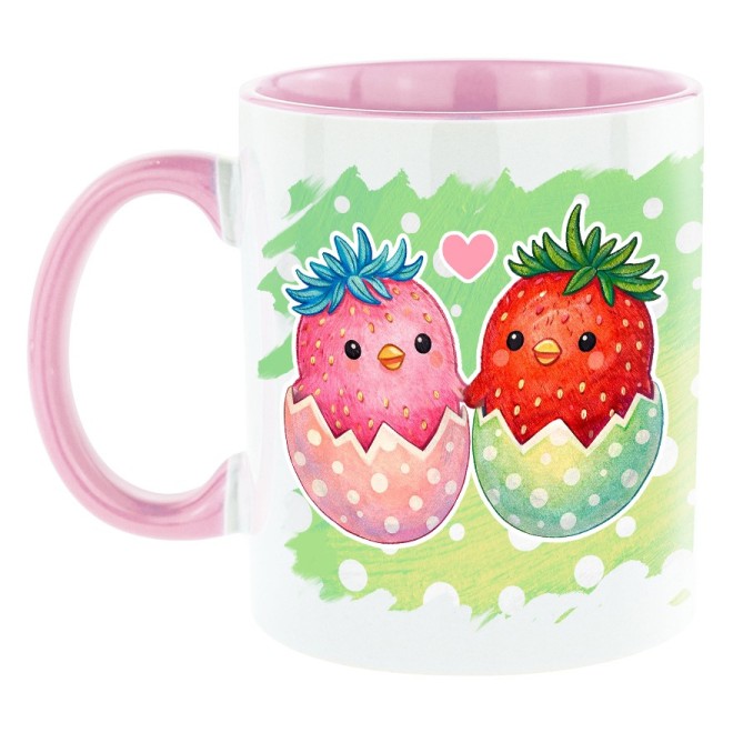 Fraise-Peeps Bi-Color Tasse rose