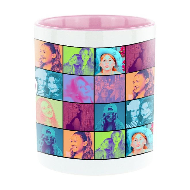 Caleidoscopio tazza bicolore rosa