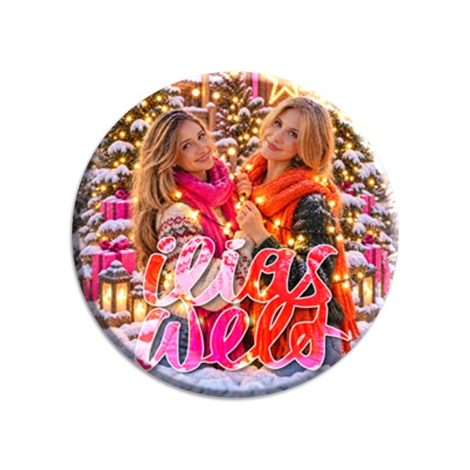 Cozy Christmas Schlüsselanhänger Schlaufe grau/weiß
