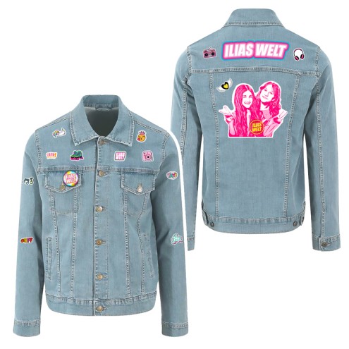 Ilias Welt Stickerbomb Jeansjacke
