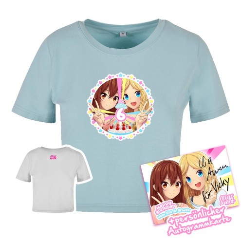 Mangadolls 6e anniversaire Crop T-shirt femmes