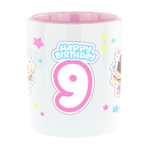 Tazza bicolore Mangadolls 9° compleanno rosa