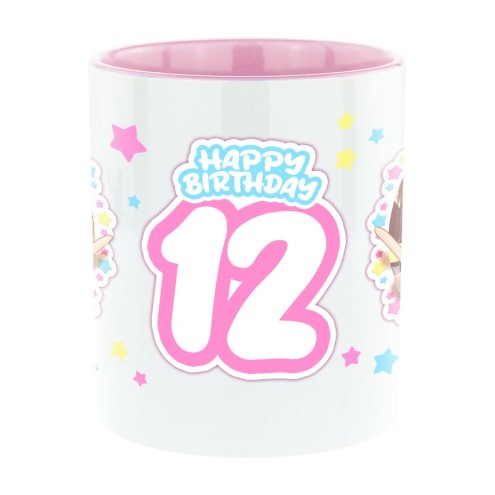 Mangadolls 12. Geburtstag Bi-Color Tasse pink