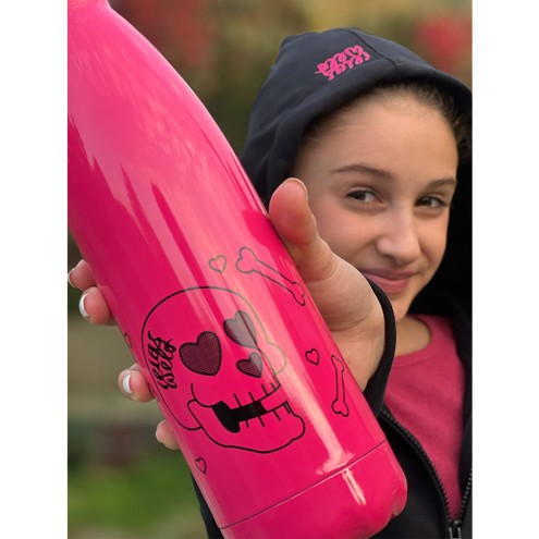 Ilias Welt Skull Gourde en acier inoxydable 500ml
