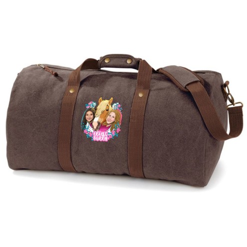 Ilias Welt Pferdeliebe Vintage Canvas Sac d'équitation