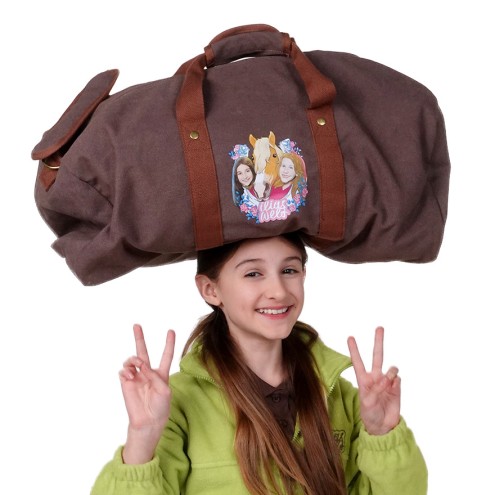 Ilias Welt Pferdeliebe Vintage Canvas Sac d'équitation