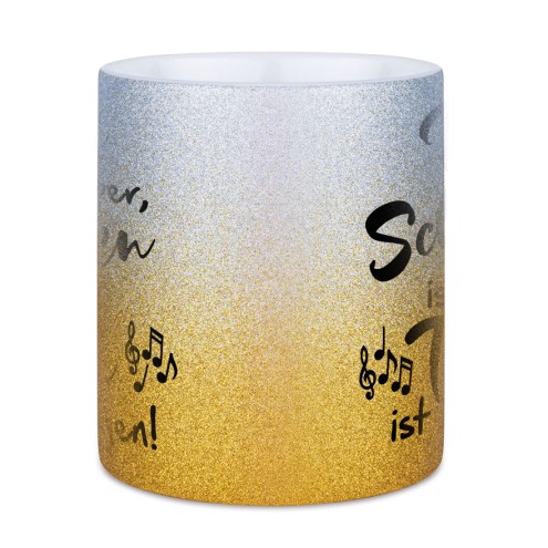 Dancing is rainbow glitter mug