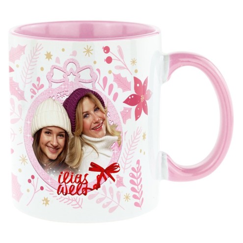 Magie d'hiver avec Ilia et Arwen Tasse bicolore rose