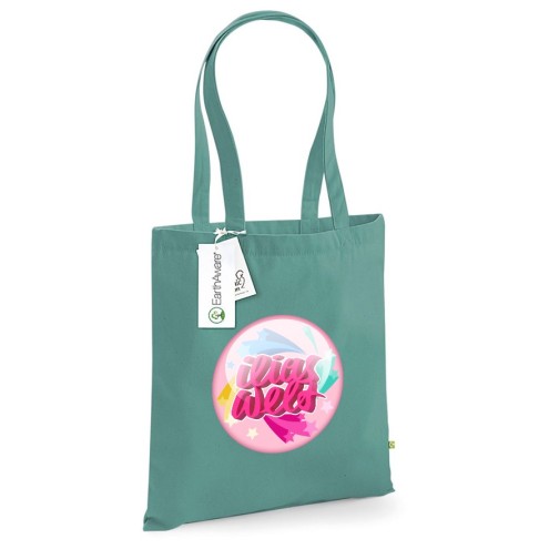 Borsa in cotone Ilias World BUTTON