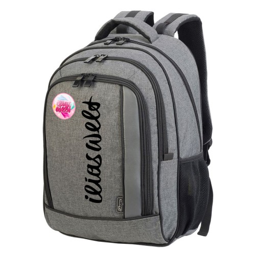 Zaino per computer portatile Ilias Welt BUTTON (zaino per la scuola)