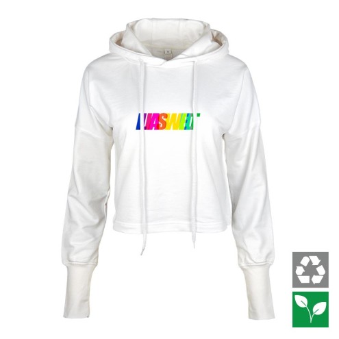 Ilias Welt COLORFUL Felpa corta con cappuccio da donna