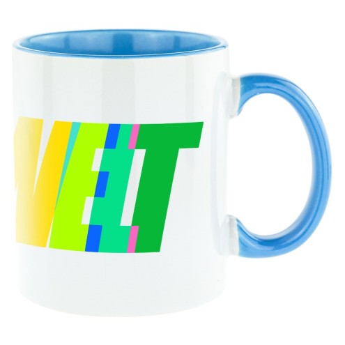 Tazza bicolore Ilias Welt COLORFUL blu chiaro