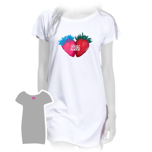 Camicia lunga Ilias world strawberries