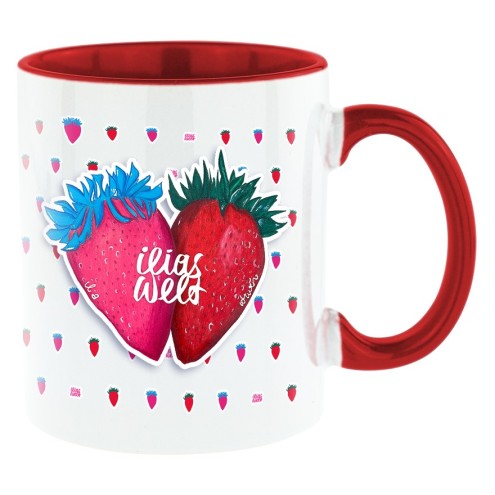 Ilias World Strawberries Bi-Color Cup red