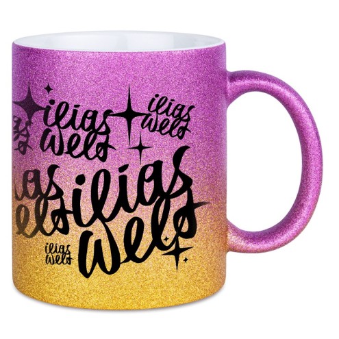 Ilias GLITZERwelt Tasse à paillettes rose/or