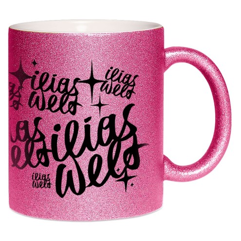 Ilias GLITZERwelt glitter mug pink glitter