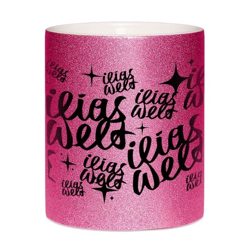 Ilias GLITZERwelt glitter mug pink glitter