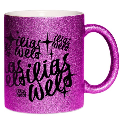 Ilias GLITZERwelt Tasse à paillettes purple glitter