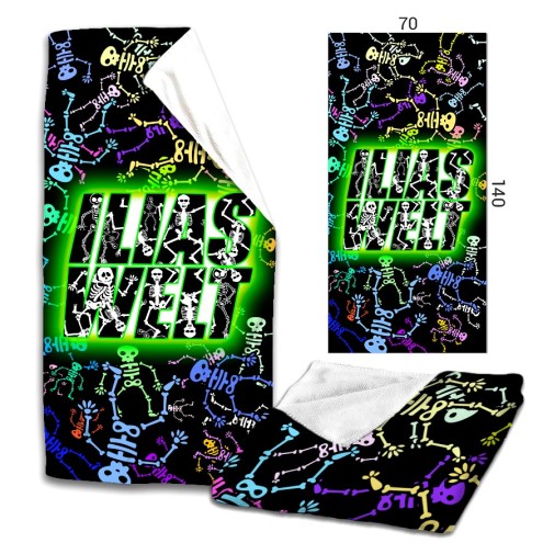 Ilias Welt SKELETT microfiber bath towel