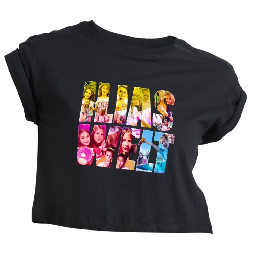 KOLLAGE kurzes GIRLIE T-Shirt