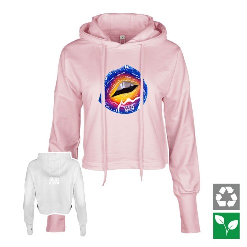 Blueberry SUMMERKISS Cropped Hoodie for Women