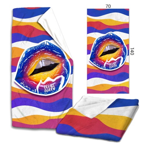 Blueberry SUMMERKISS microfiber bath towel