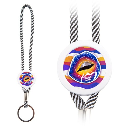 Blueberry SUMMERKISS key ring loop gray/white