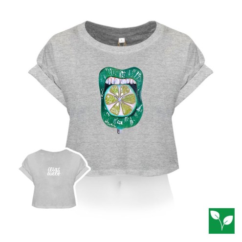 Lime SUMMERKISS Organic Crop T-Shirt women