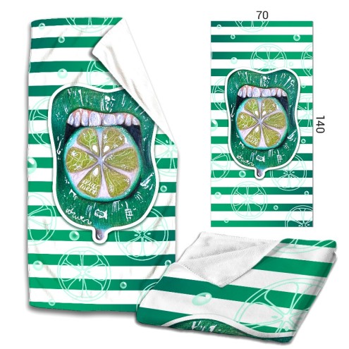 Asciugamano da bagno in microfibra Lime SUMMERKISS