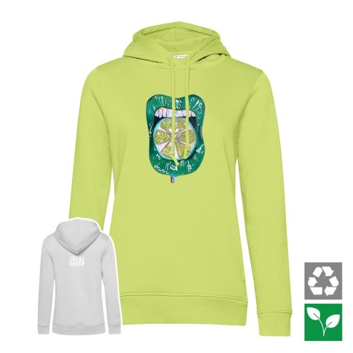 Lime SUMMERKISS Organic Hoodie women