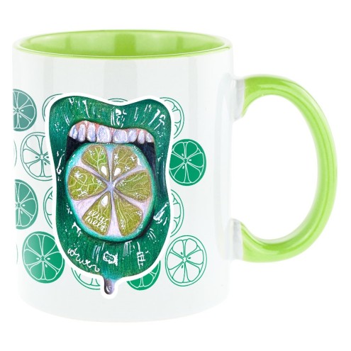 Lime SUMMERKISS bi-color mug green