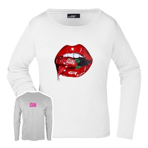 Camicia a maniche lunghe in cotone SUMMERKISS fragola donna