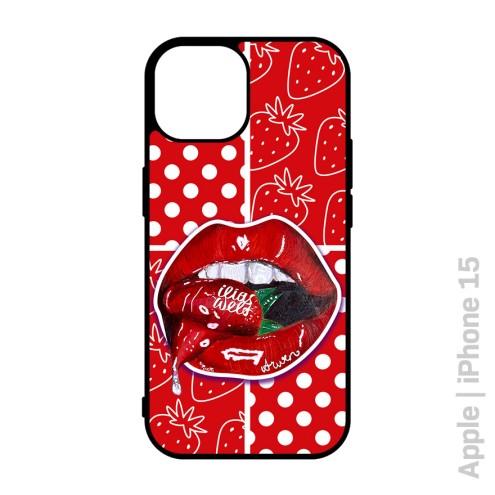 Custodia per cellulare SUMMERKISS alla fragola nera
