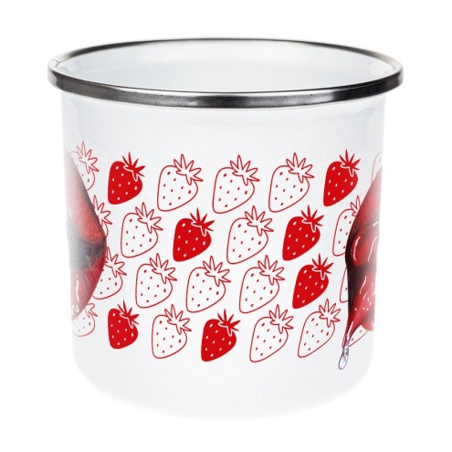Tazza smaltata SUMMERKISS alla fragola