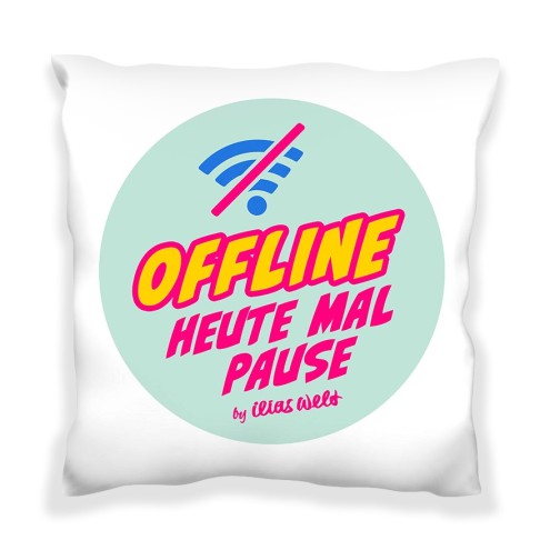 OFFLINE aujourd'hui une pause Housse de coussin