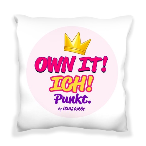 OWN IT ! MOI ! point. Housse de coussin