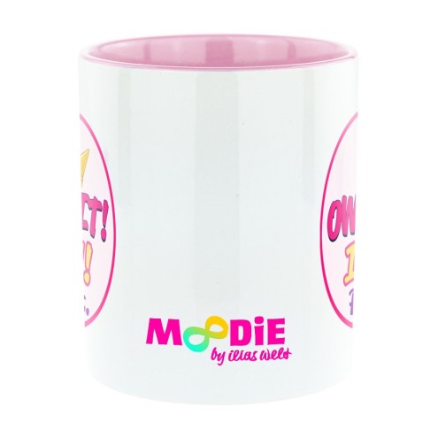 OWN IT ! MOI ! point. Tasse bicolore rose