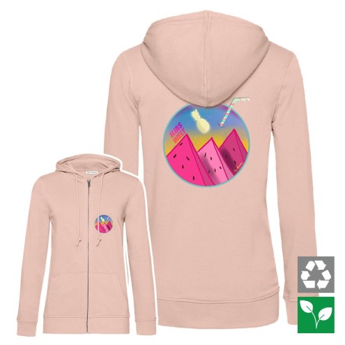 Ilias Welt Melon World Organic Zipped Hoodie women