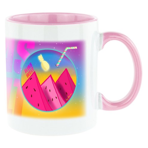 Tazza bicolore Ilias World Melon World rosa