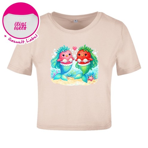 Fraise Mermaids Crop T-Shirt women