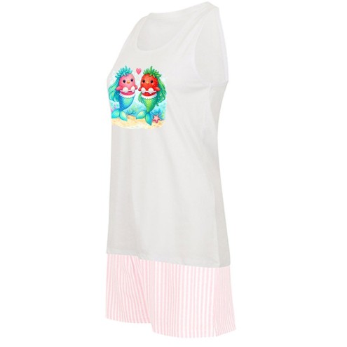 Pyjama unisexe court Fraise Mermaids