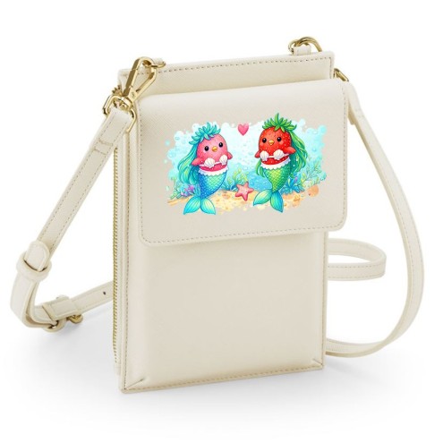 Fraise Mermaids Sac à bandoulière pour téléphone portable